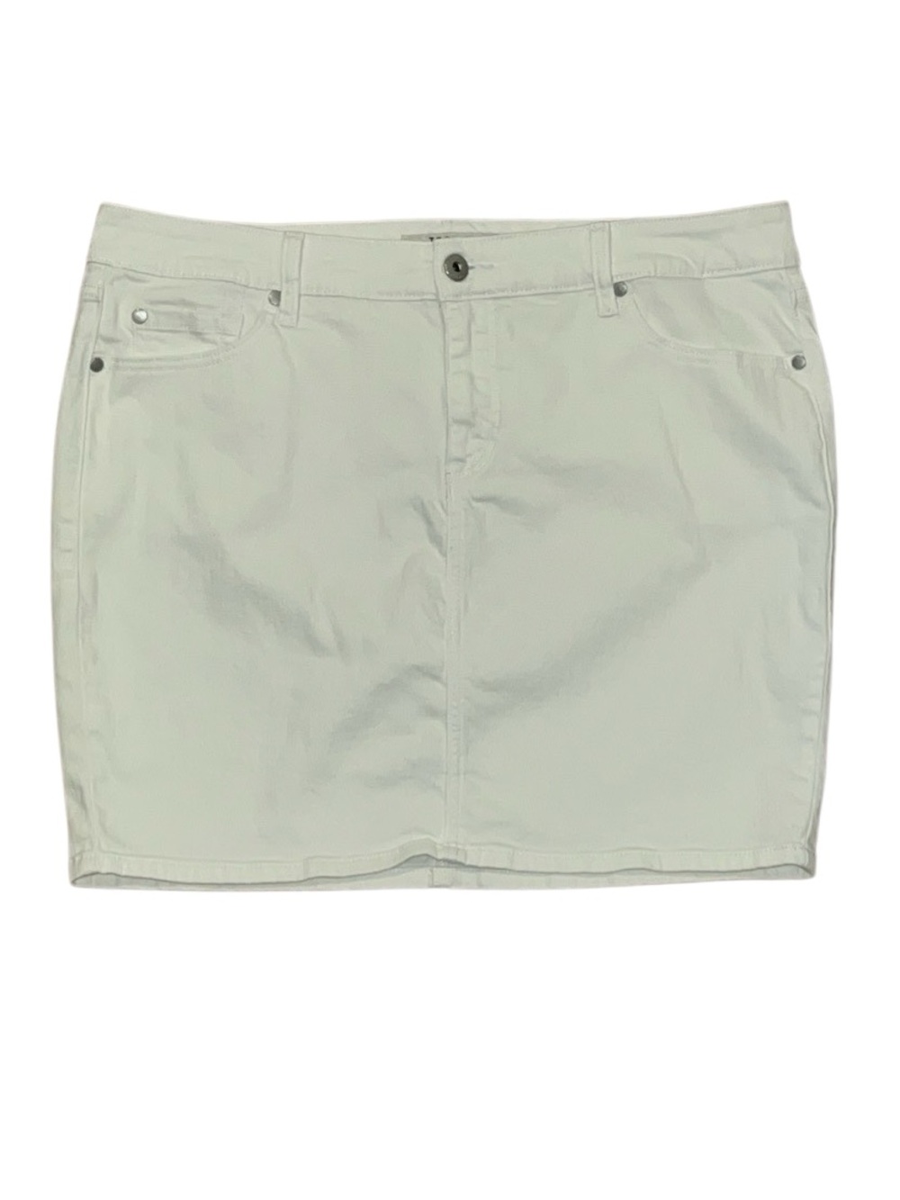 Torrid White Denim Mini Skirt Women’s Plus Size Jean Skirt Button Zip Front
